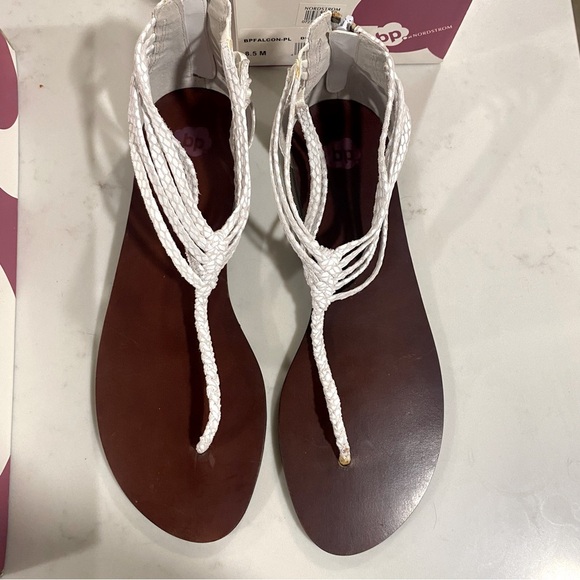 NWT - BP. by Nordstrom White Gladiator Sandals, 8.5 M - Picture 1 of 6